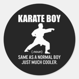 Karate Boy Funny Definition Martial Arts Gift  Classic Round Sticker