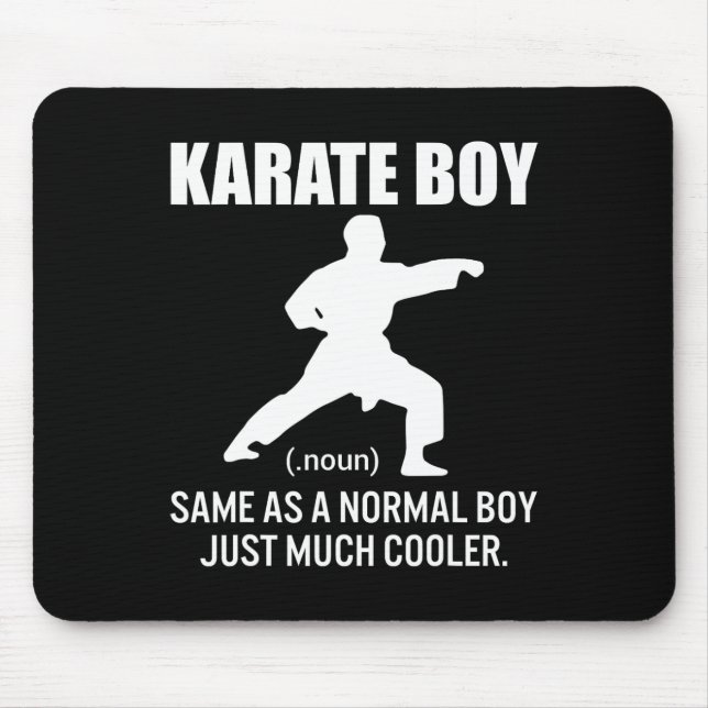 Karate Boy Funny Definition Martial Arts Gift  Mouse Pad (Front)