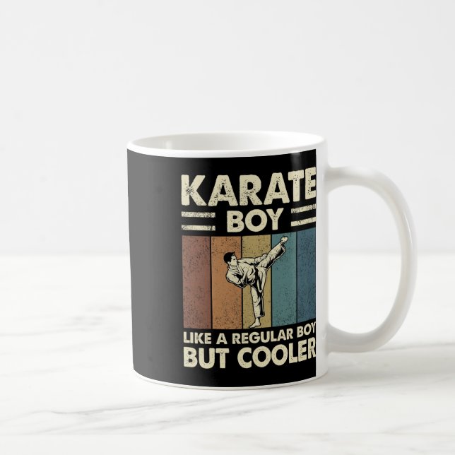 Karate Boy Like A Regular Boy But Cooler Funny Kid Coffee Mug (Right)