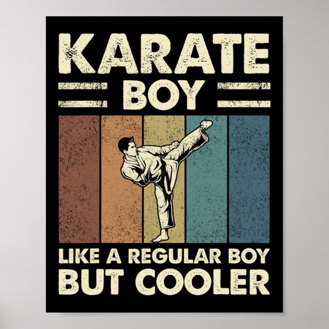 Karate Boy Like A Regular Boy But Cooler Funny Kid Poster (Front)