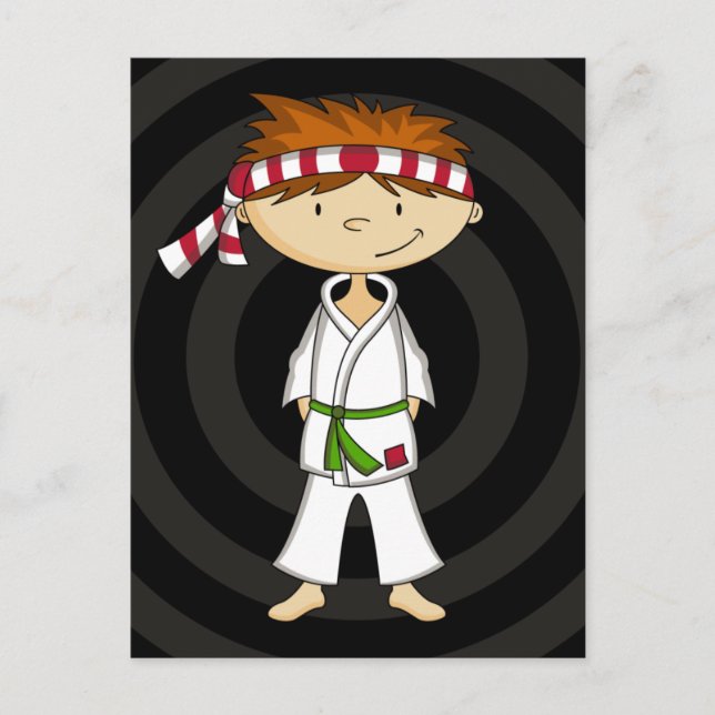 Karate Boy Postcard (Front)