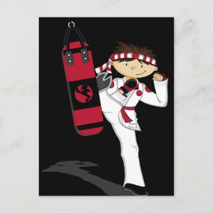 Karate Boy Postcard