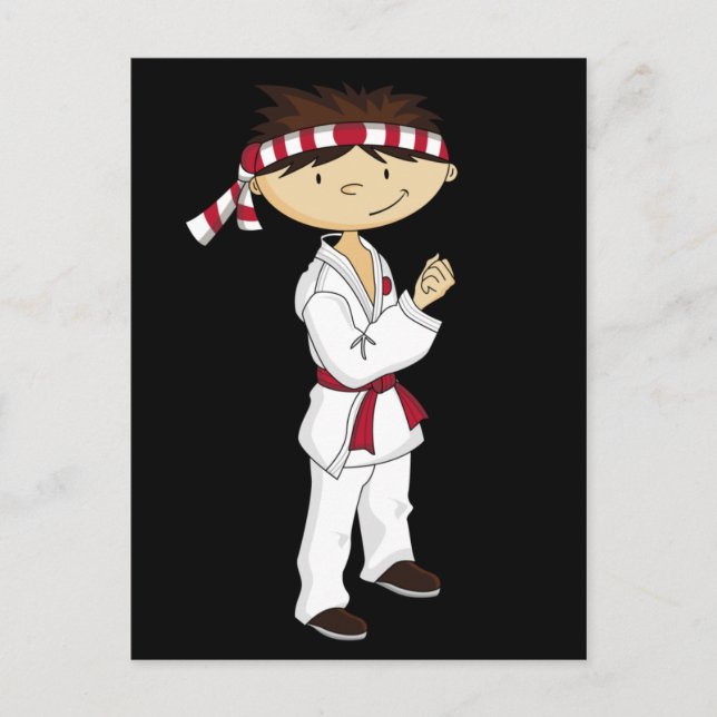 Karate Boy Postcard (Front)