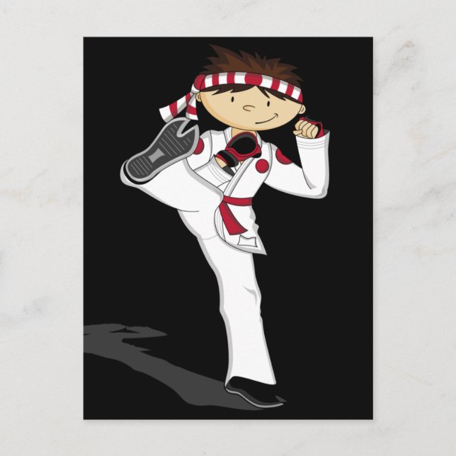 Karate Boy Postcard (Front)