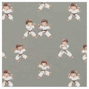 Karate Boys kids sport hobby Fabric
