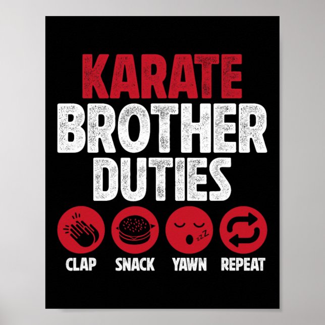 Karate Brother Duties Karate Bro  Poster (Front)