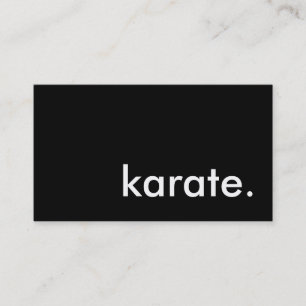 karate. business card