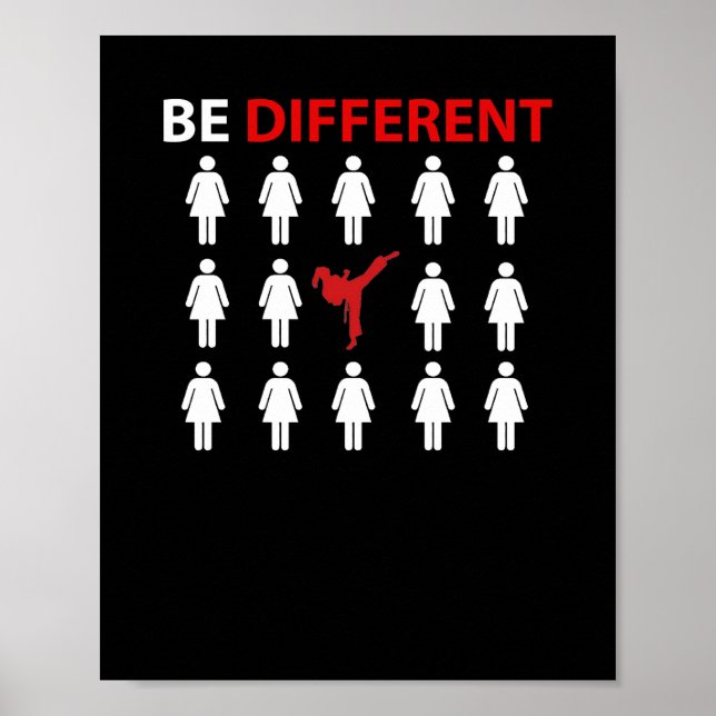 Karate Can Be Different Custom Gift Poster (Front)