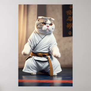 Karate Cat 82 Poster