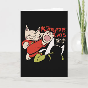Karate Cat For Men Women Kids Card