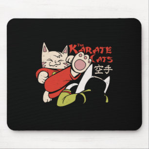 Karate Cat For Men Women Kids Mouse Pad