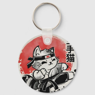 Karate Cat Key Ring