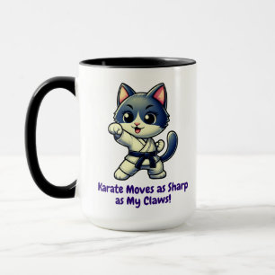 Karate Cat Martial Arts Workout Training Mug