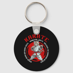 Karate Cat Warrior Martial Art Karate Cat For Kids Key Ring