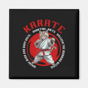 Karate Cat Warrior Martial Art Karate Cat For Kids Magnet