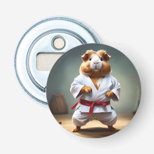 **"Karate Champion: The Fearless Guinea Pig"** Bottle Opener