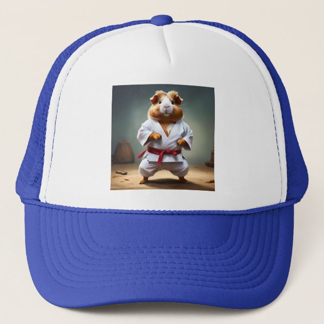 **"Karate Champion: The Fearless Guinea Pig"** Trucker Hat (Front)