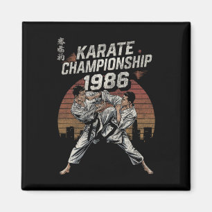 Karate Championship 1986 Vintage Style Magnet
