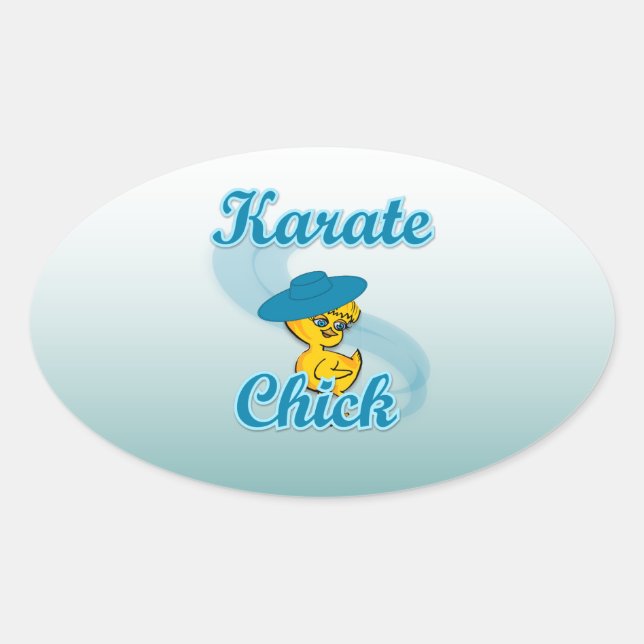 Karate Chick #3 Oval Sticker (Front)