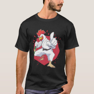 Karate Chick Chop Fighting Funny Cluck Master T-Shirt