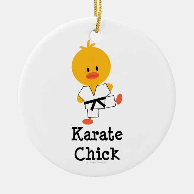 Karate Chick Ornament (Front)
