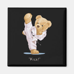 Karate Children's Bear Taekwondo Boys Men Tee Magnet