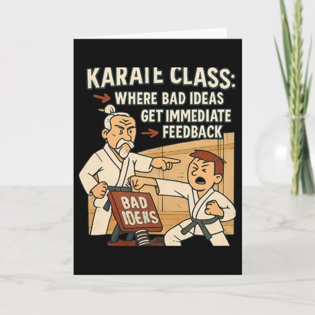 Karate Cl Humour D Ideas Get Immediate Feedck  Card (Front)