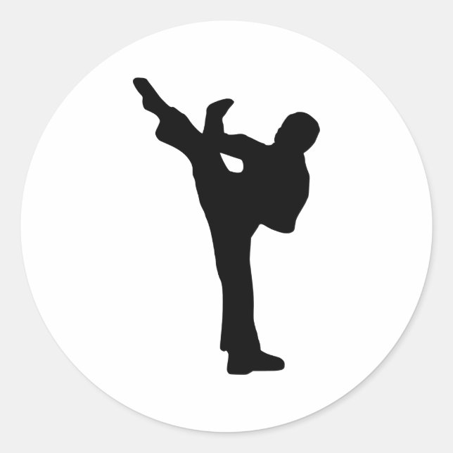 Karate Classic Round Sticker (Front)
