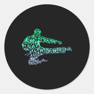 Karate Clothes Boys Girls Kids Karate Apparel Yout Classic Round Sticker