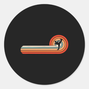 Karate Club Martial Arts Vintage Black Belt Crew Y Classic Round Sticker