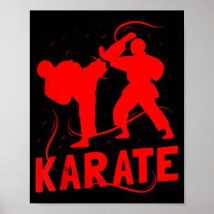 Karate Coach Martial Arts Fighter Belt Poster