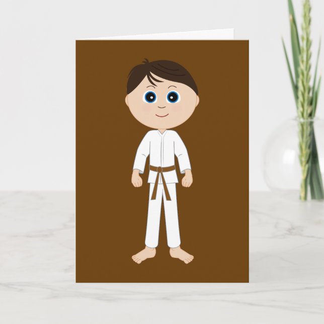 Karate Congratulations Brown Belt Card (Front)