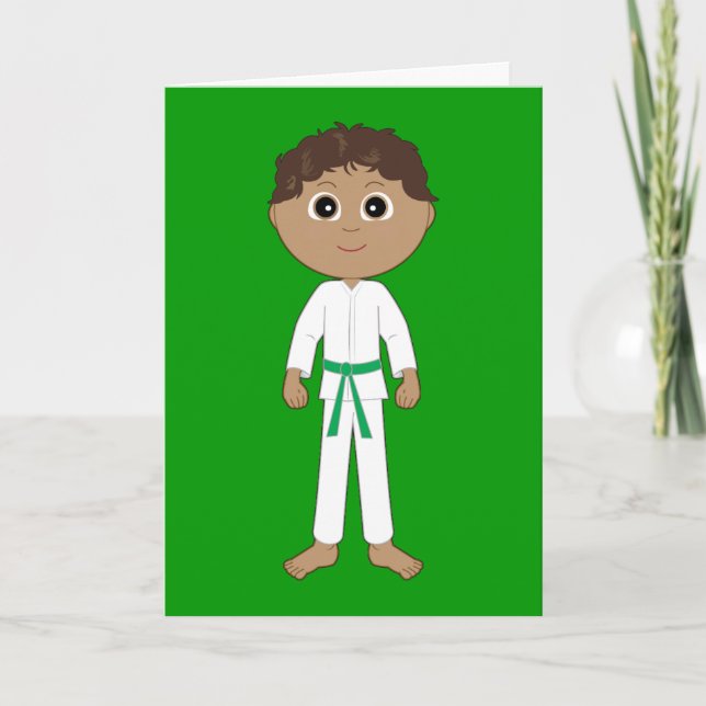 Karate Congratulations Green Belt Card (Front)