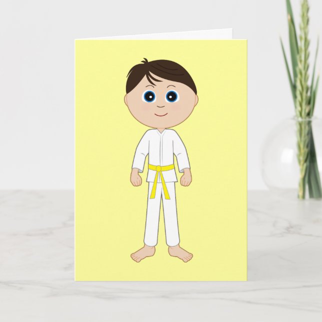 Karate Congratulations Yellow Belt Card (Front)