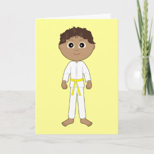 Karate Congratulations Yellow Belt Card