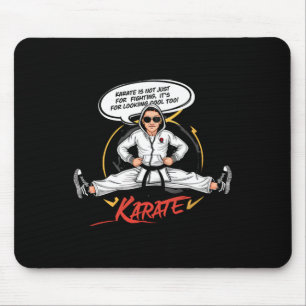 Karate Cool Funny Martial Arts Cartoon Art Mouse Pad