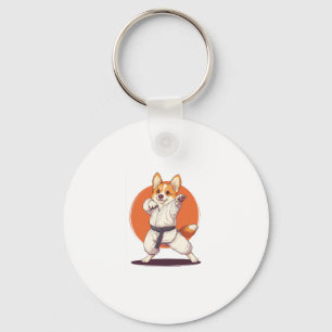 Karate Corgi � Martial Arts Dog Key Ring
