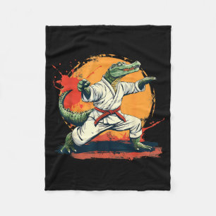 Karate Crocodile Animal MMA Taekwondo Martial Arts Fleece Blanket