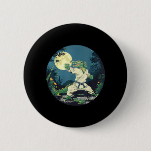 Karate Crocodile Motif Taekwondo Jiu-Jitsu MMA 6 Cm Round Badge