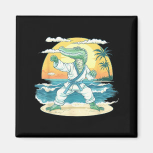 Karate Crocodile Motif Taekwondo Jiu-Jitsu MMA Magnet