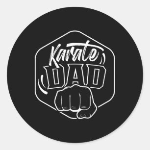 Karate Dad Coach Fighter Belt Martial Arts Classic Round Sticker