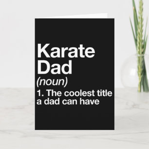 Karate Dad Definition Funny Sports Martial Arts  Card