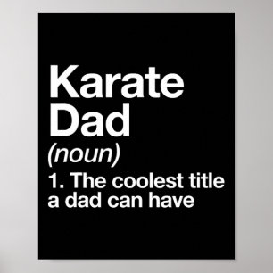 Karate Dad Definition Funny Sports Martial Arts  Poster