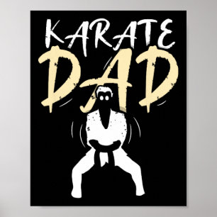 Karate Dad Father Martial Arts Belt Fighter Coach Poster