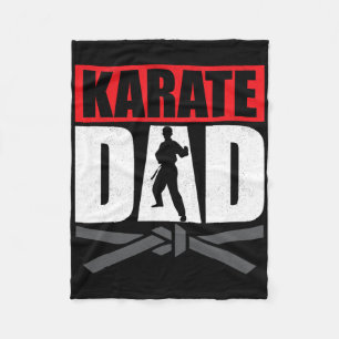 Karate Dad Karateka Self Defence Fighter Fleece Blanket