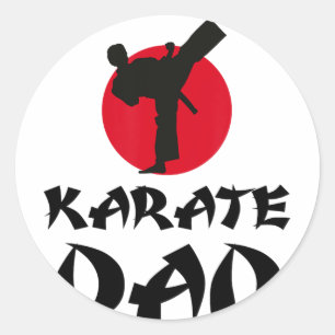 Karate Dad Martial Arts Classic Round Sticker
