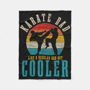 Karate Dad Martial Arts Funny Vintage Martial Arts Fleece Blanket