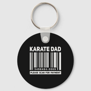 Karate Dad Scan For Payment Funny Rcode Father Key Ring