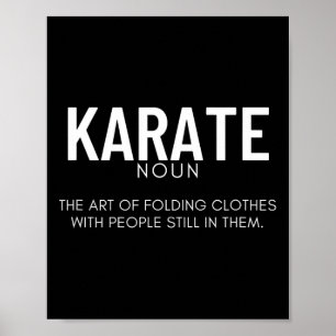 Karate Definition Funny Karateka Poster