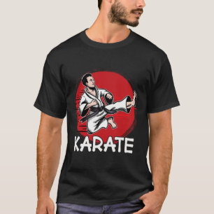 Karate Design Man Doing Jump Kick For Karateka T-Shirt
